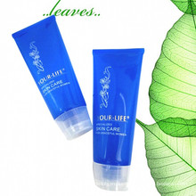 Plastic Tube for Cosmetic, Blue Colour with Snap on Cap (AM1125)